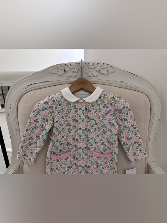 🤍 6 Mth Ralph Lauren Baby Floral & Ribbon Collared One-Piece Romper NWT - Picture 7 of 16